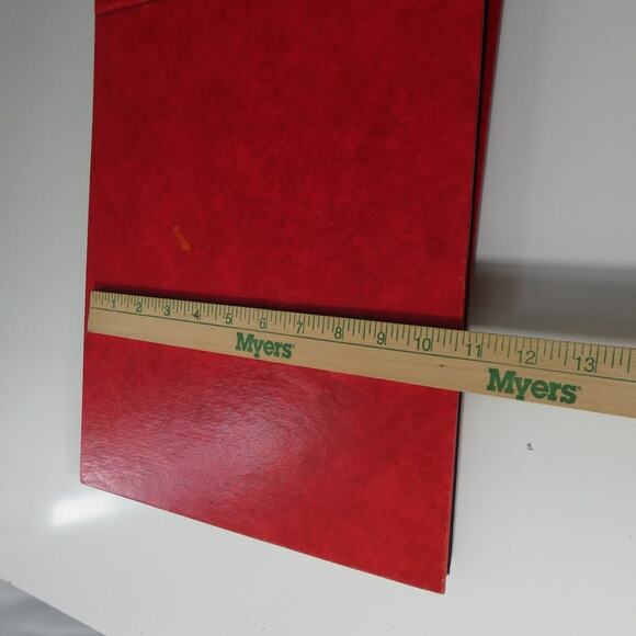 Vintage Photograph Scrapbook Red with Black Pages Rope Binded Gold Trim - Picture 3 of 5